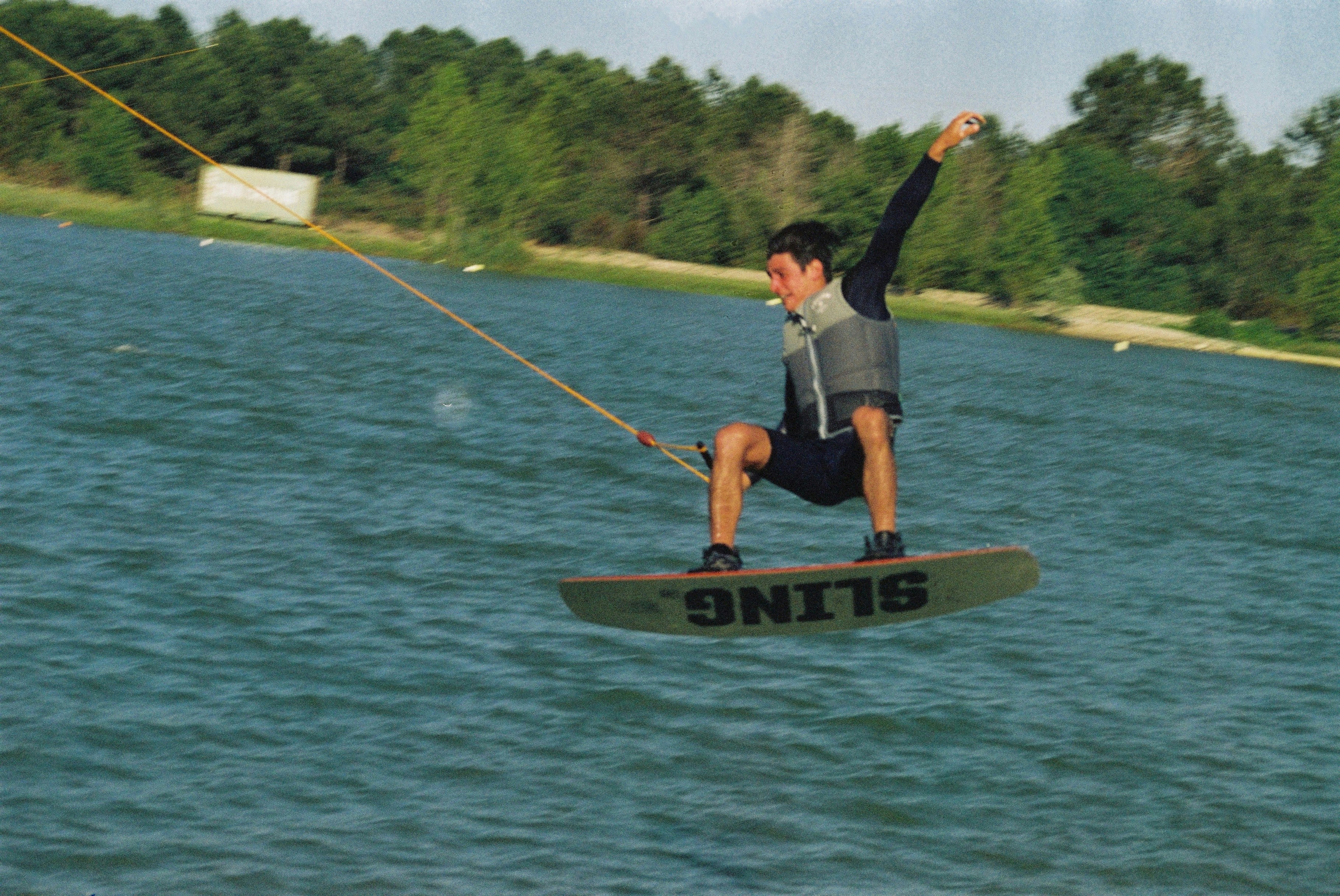 a man on a wake board